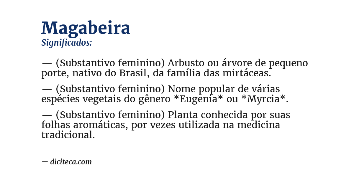Significado de magabeira