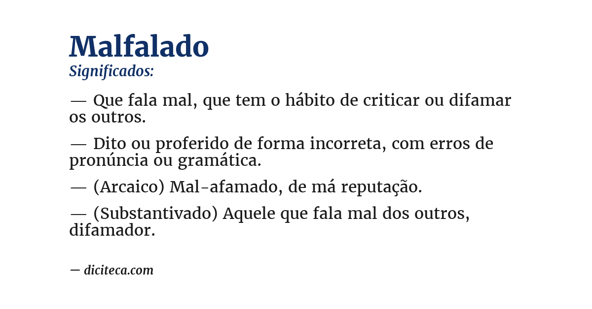Significado de malfalado