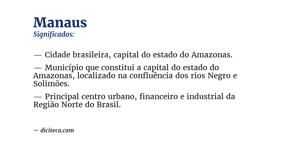 Significado de manaus