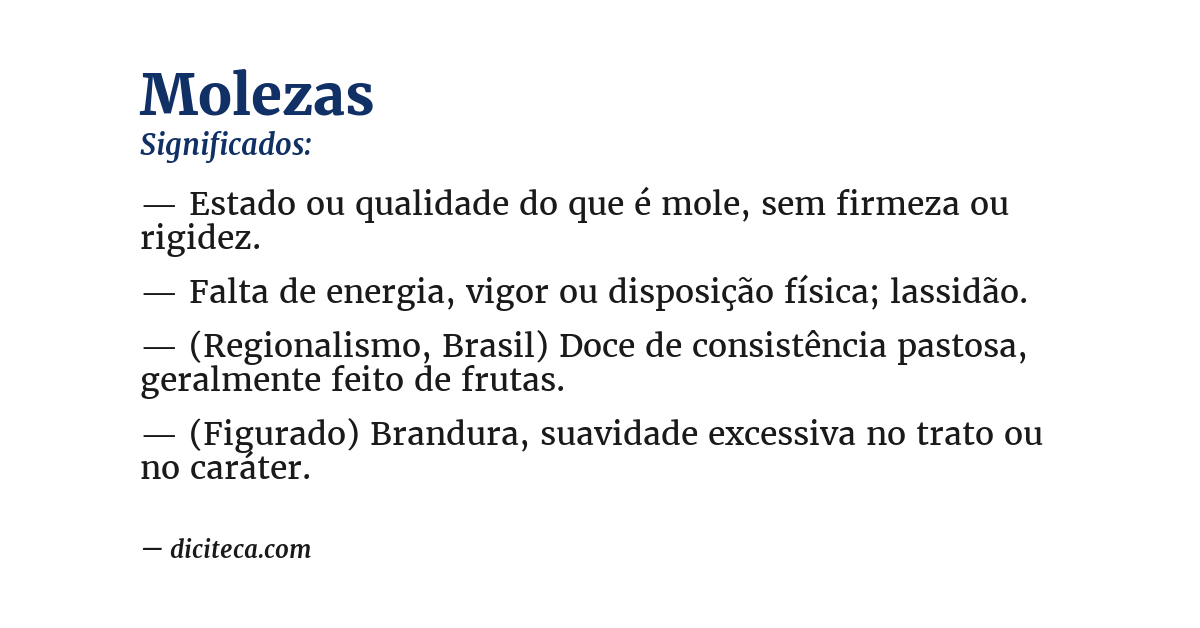 Significado de molezas