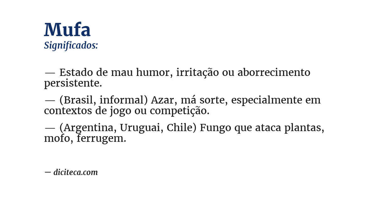 Significado de mufa