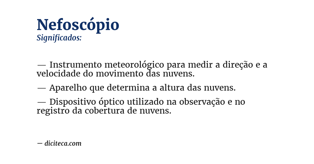 Significado de nefoscópio