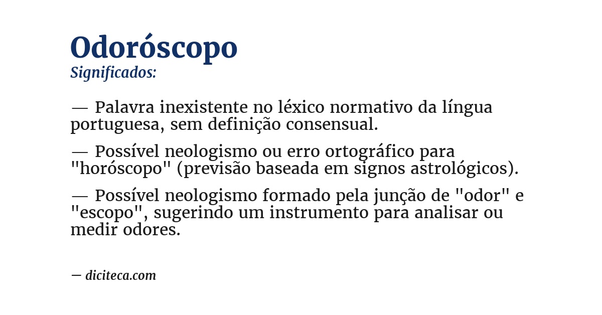 Significado de odoróscopo