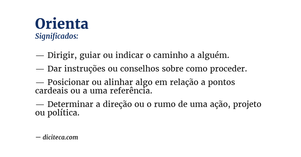 Significado de orienta