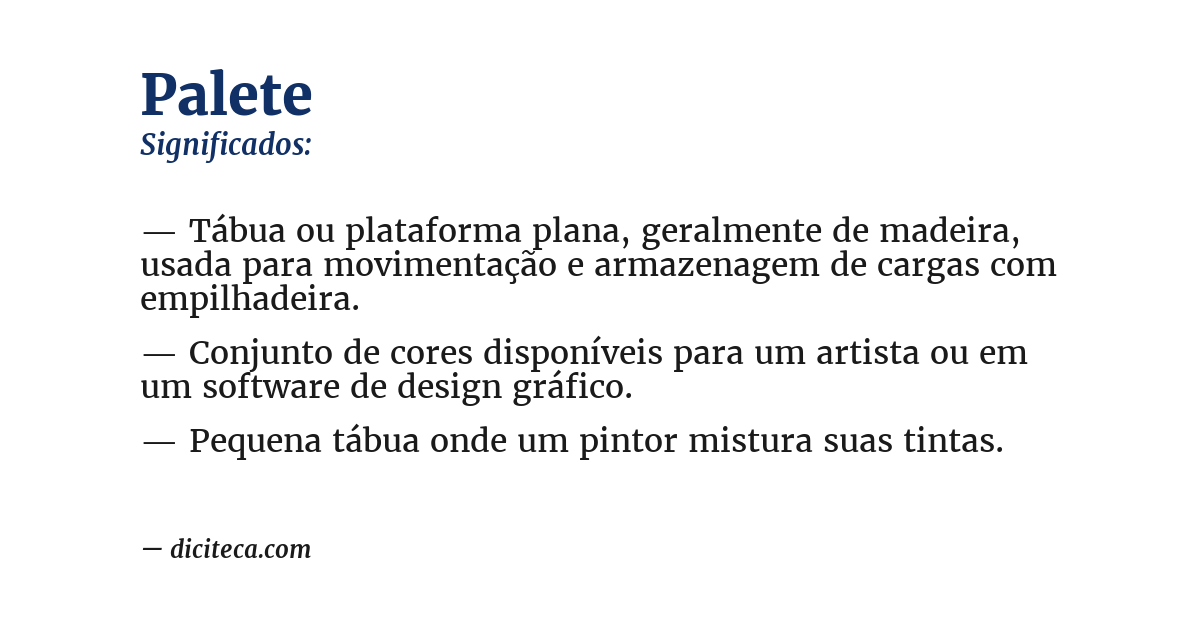 Significado de palete