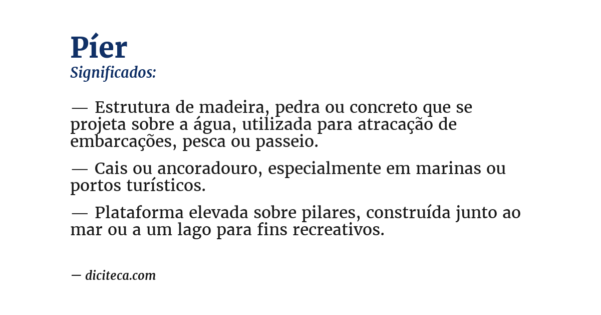Significado de píer