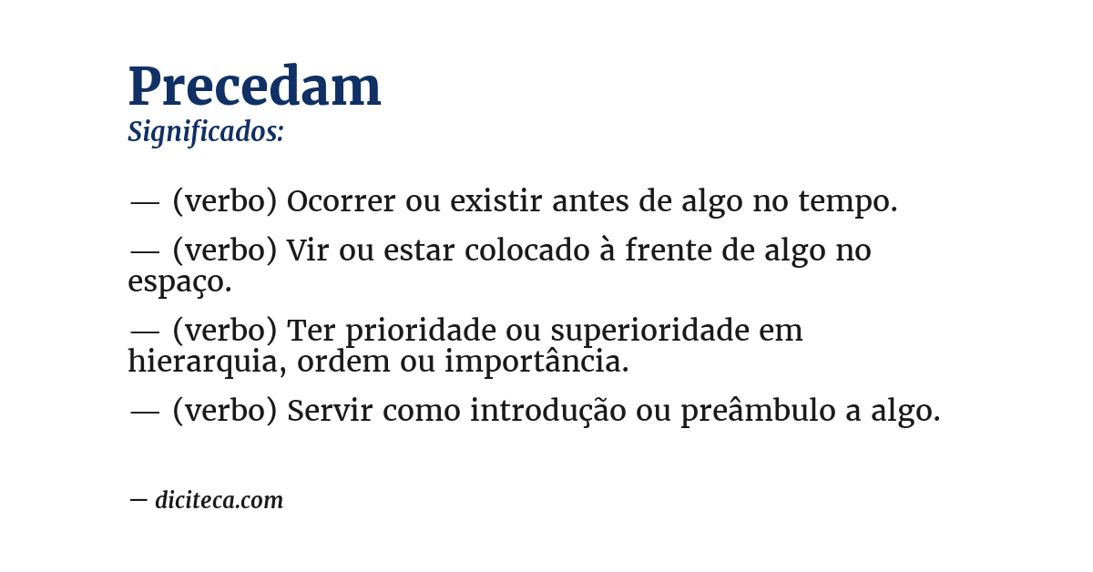 Significado de precedam