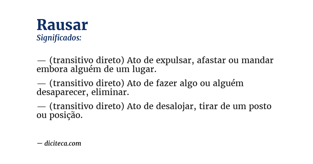 Significado de rausar
