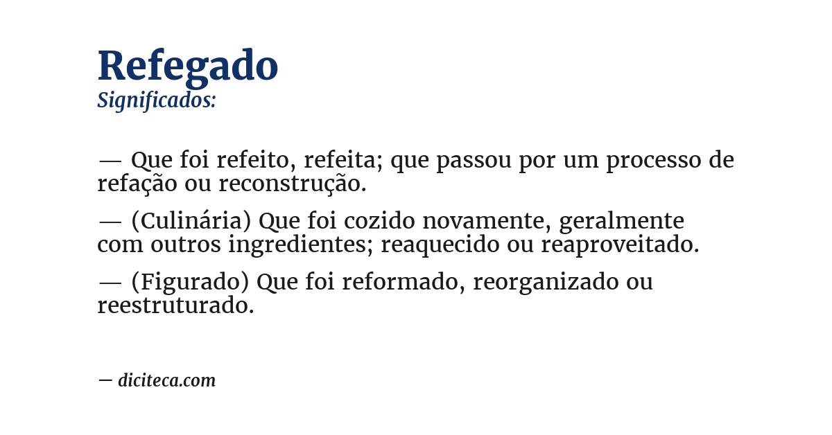 Significado de refegado
