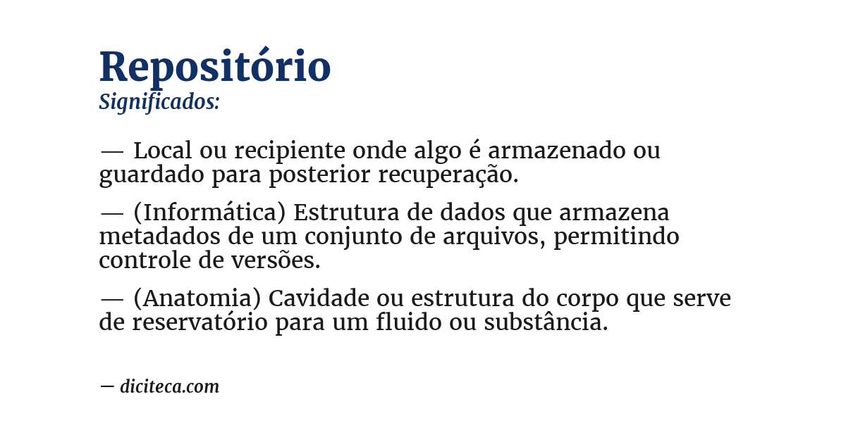 Significado de repositório