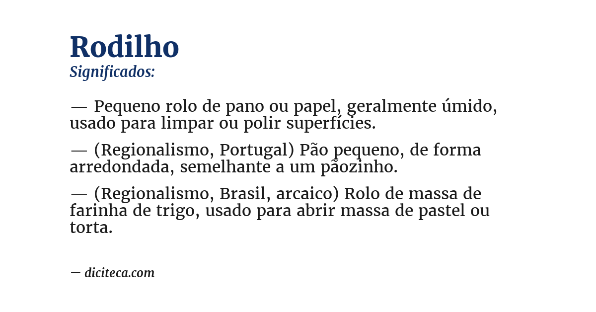 Significado de rodilho