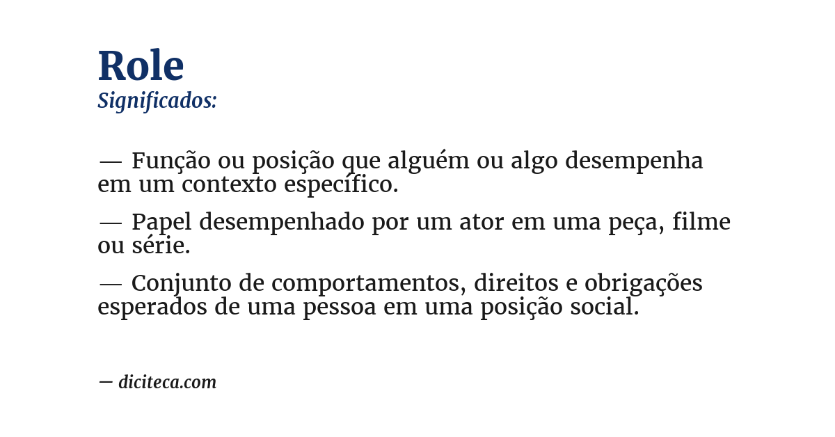 Significado de role