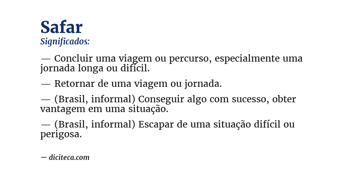 Significado de safar