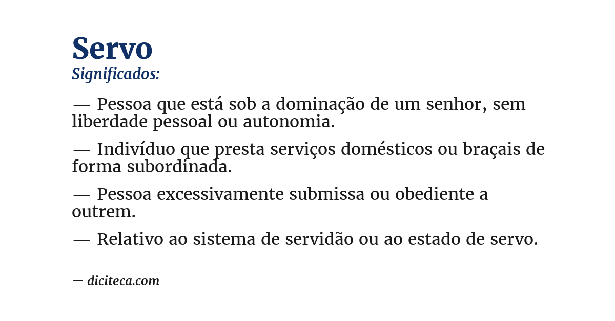 Significado de servo