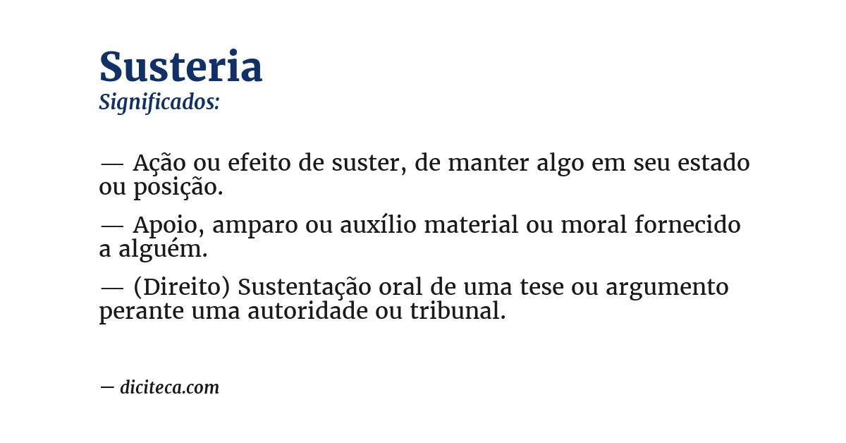 Significado de susteria