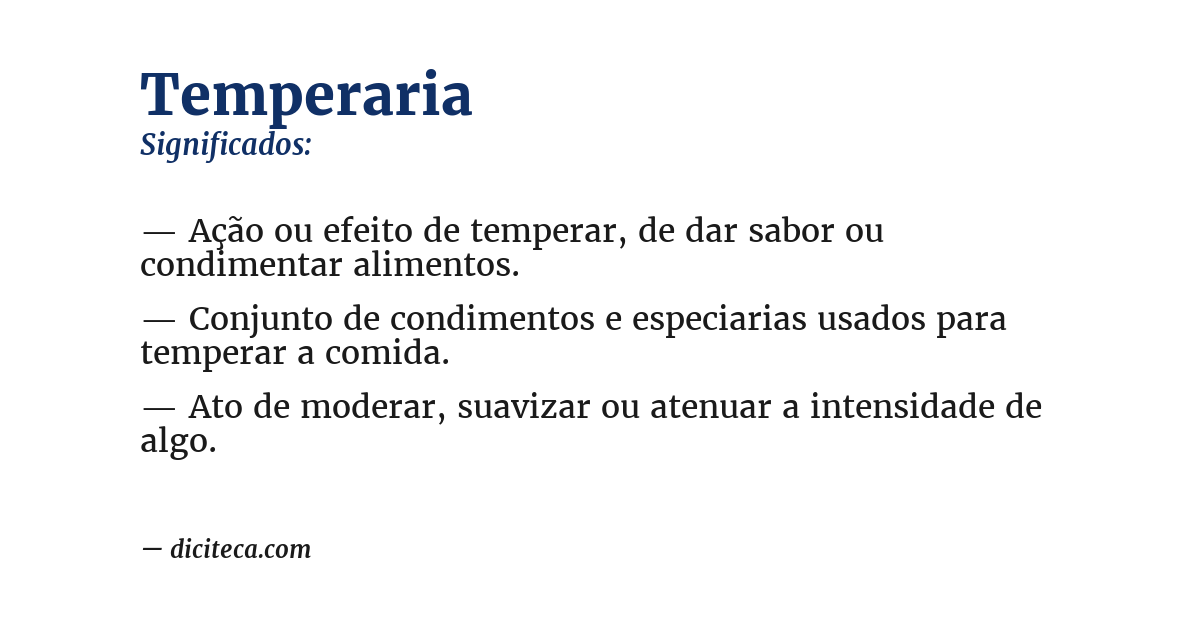 Significado de temperaria