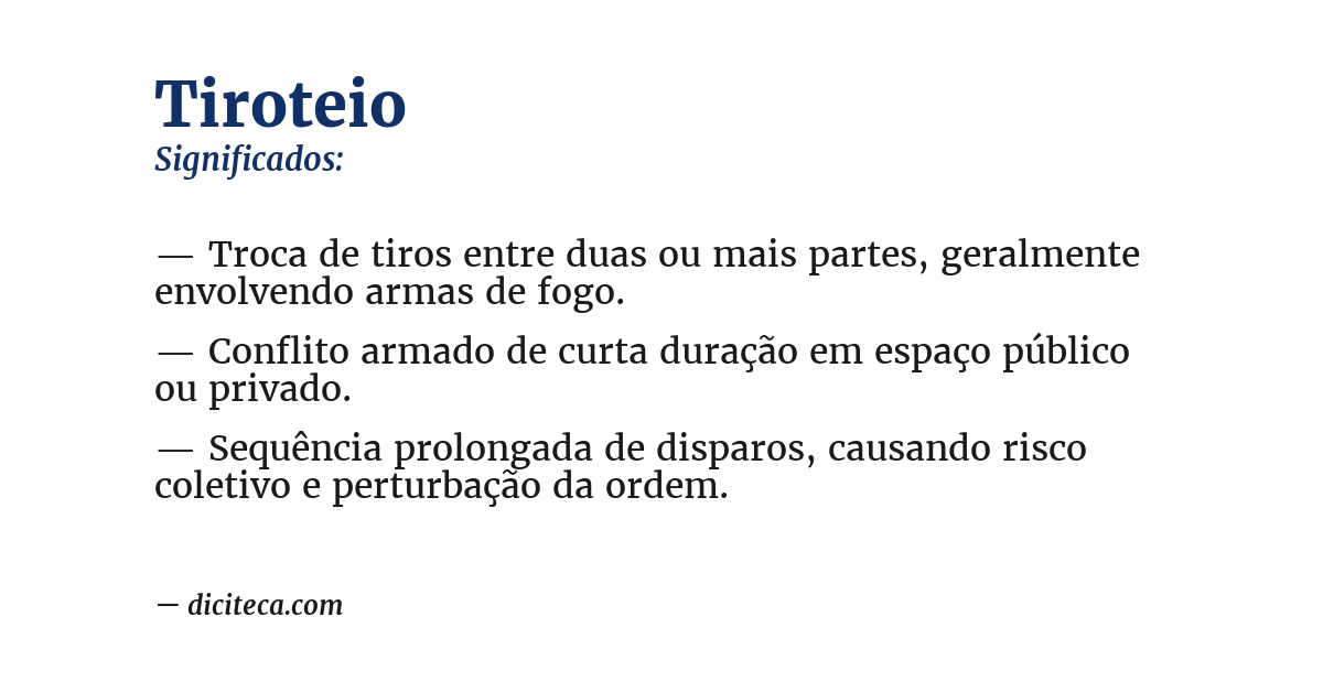 Significado de tiroteio