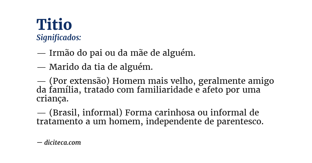Significado de titio