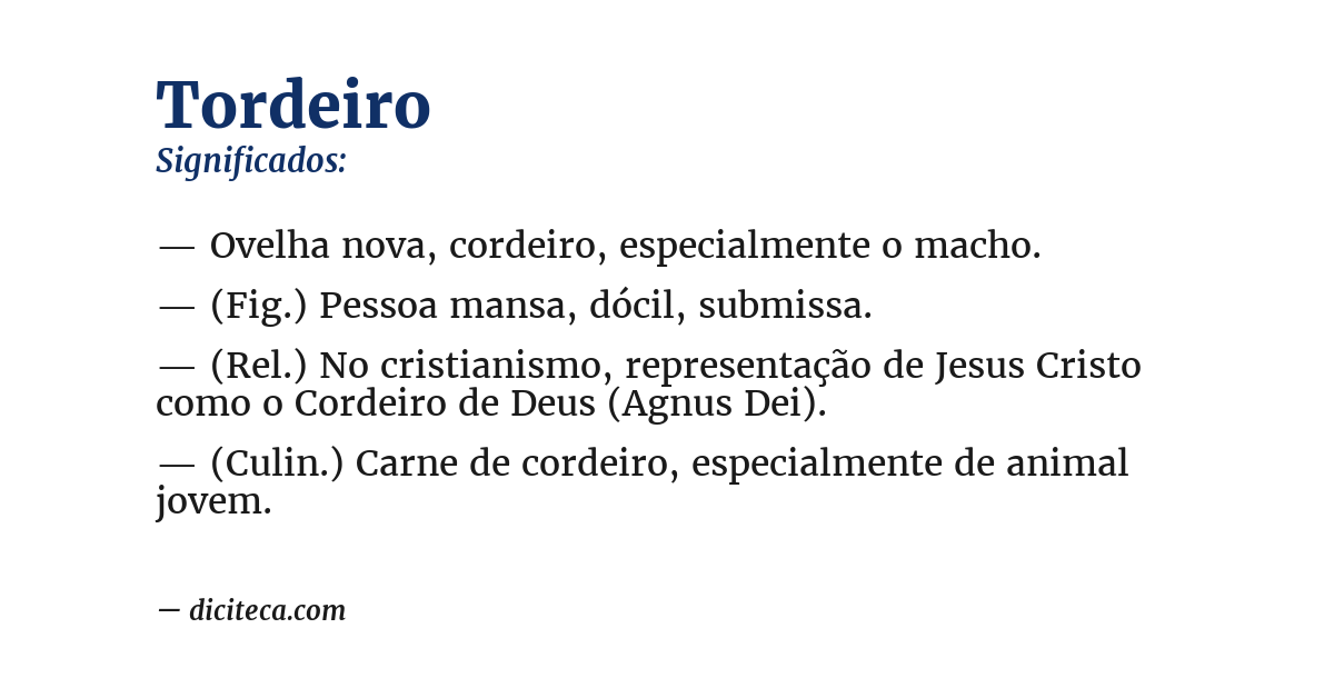 Significado de tordeiro