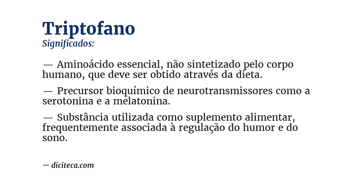 Significado de triptofano