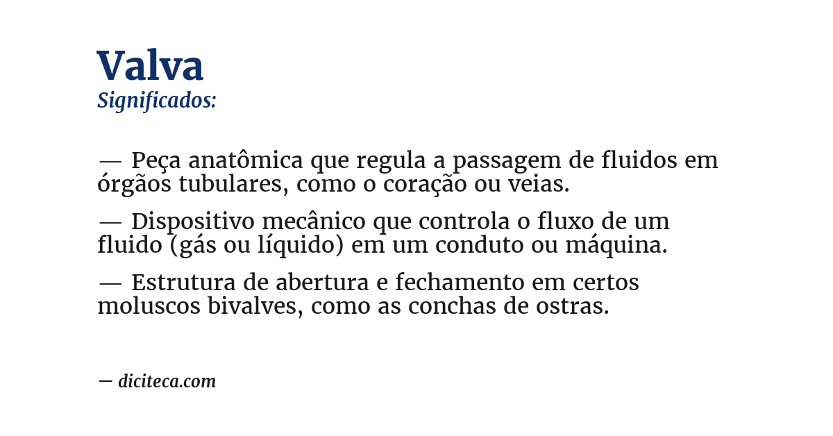 Significado de valva