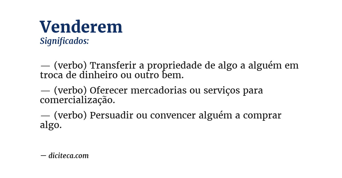 Significado de venderem