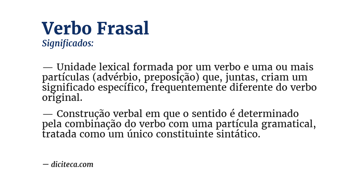 Significado de verbo frasal