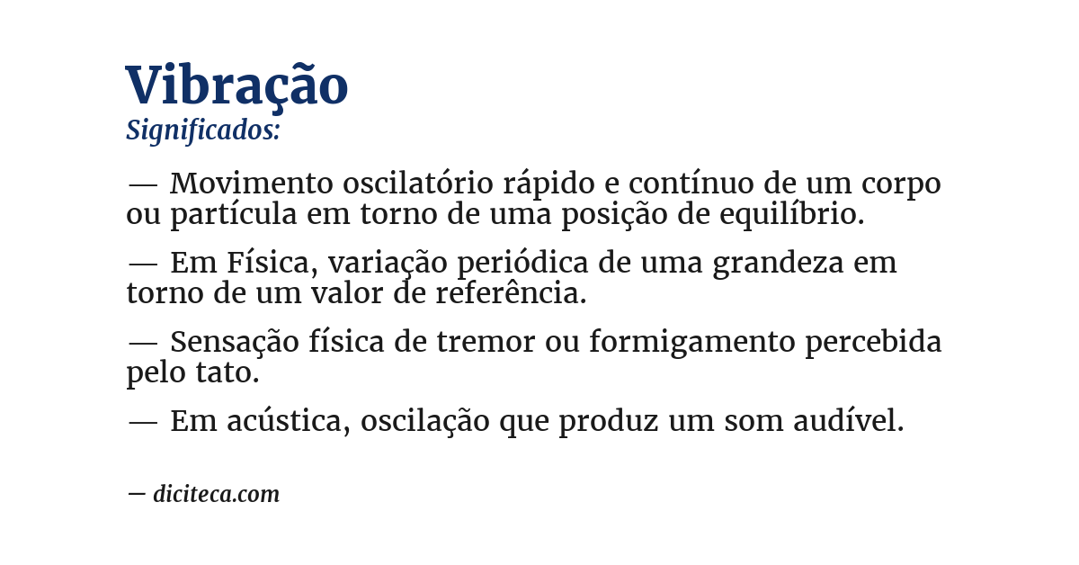 Significado de vibração