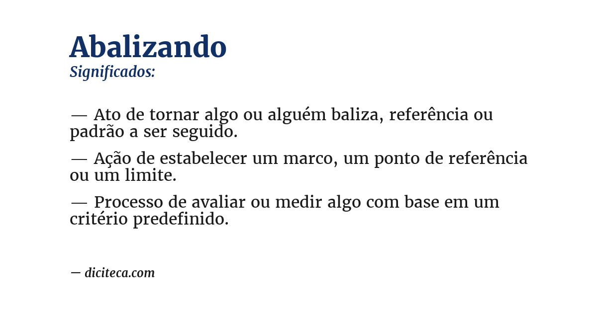 Significado de abalizando