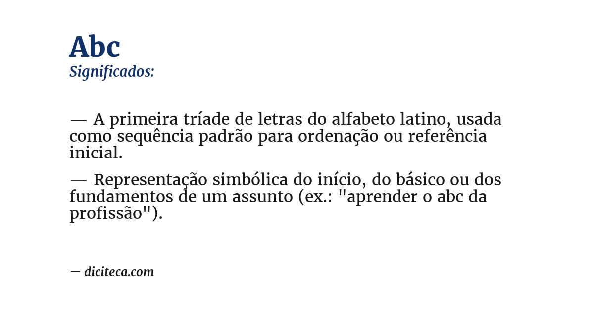Significado de abc