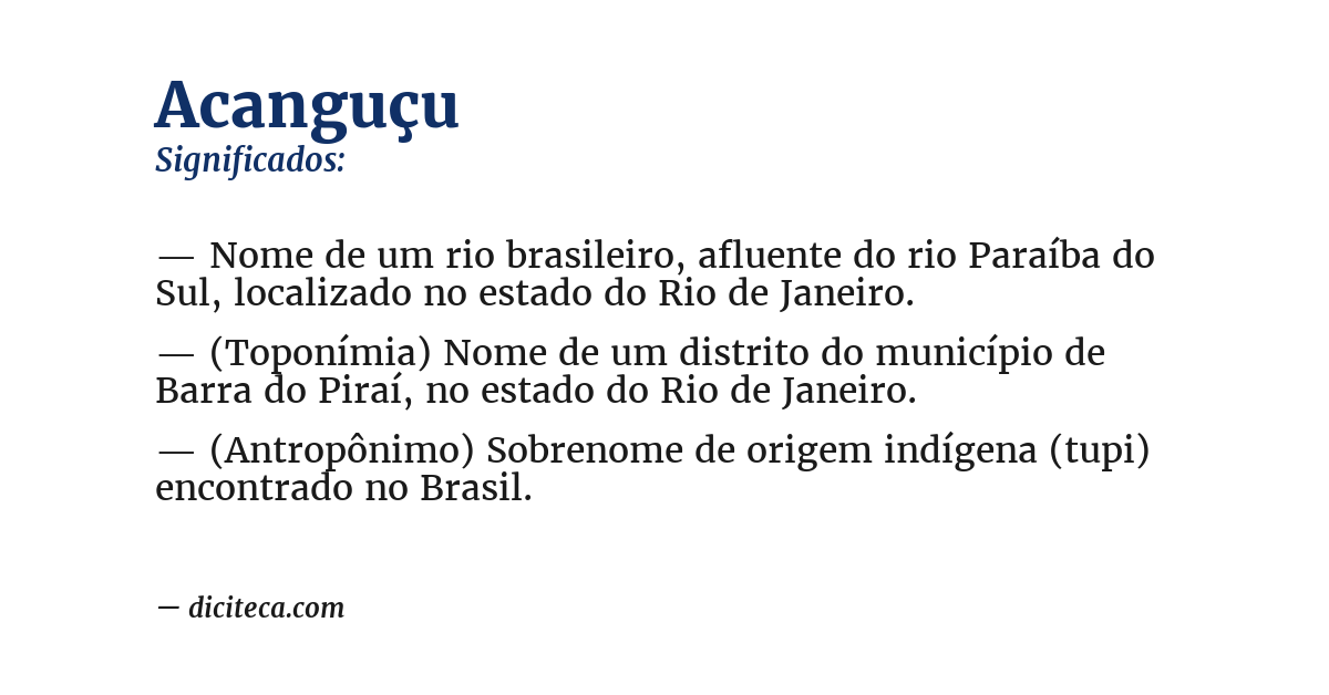 Significado de acanguçu