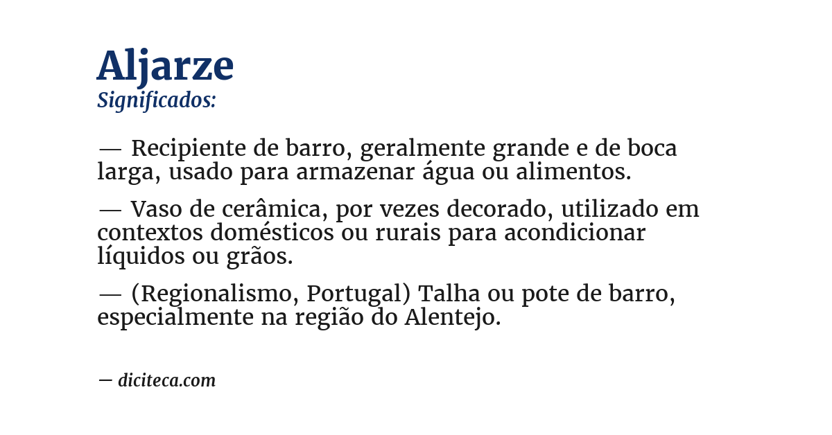 Significado de aljarze