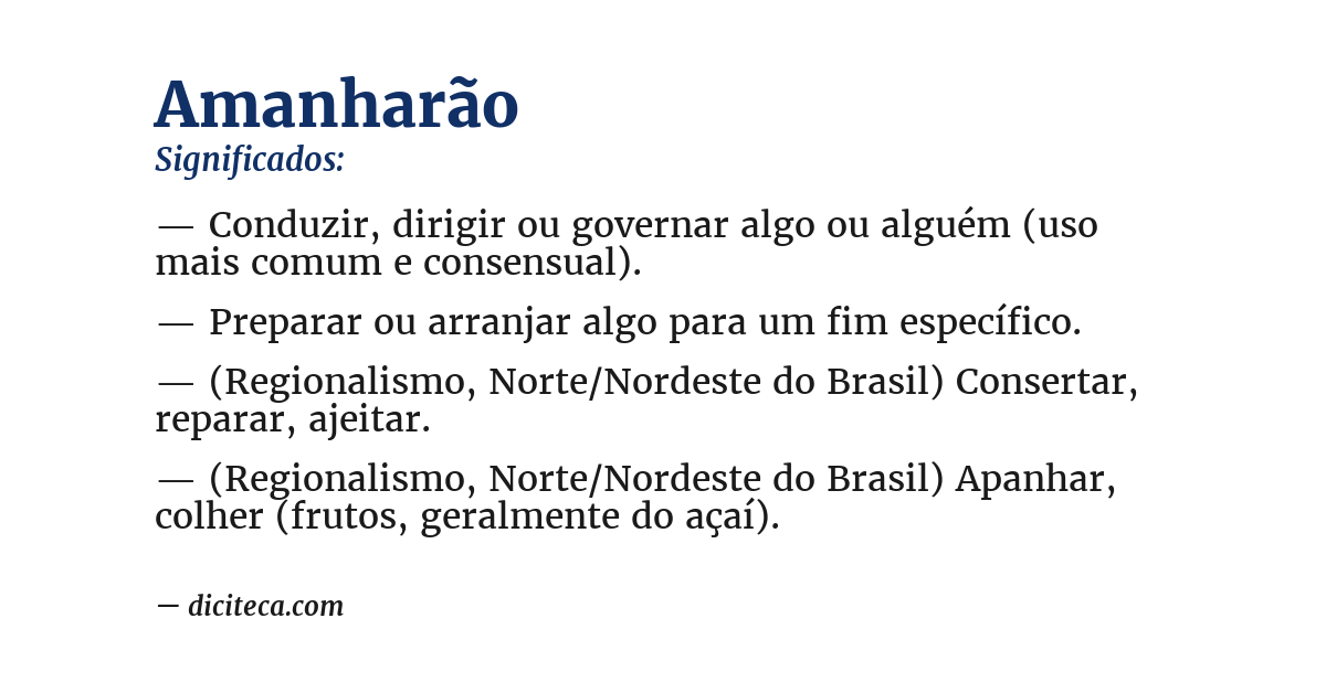 Significado de amanharão