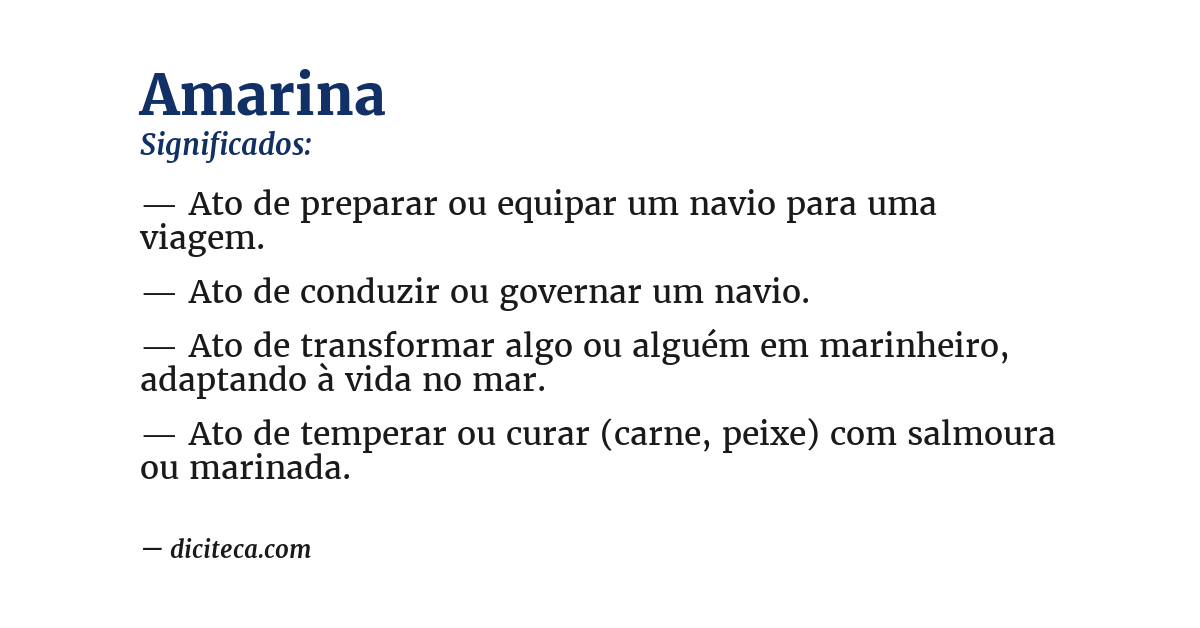 Significado de amarina
