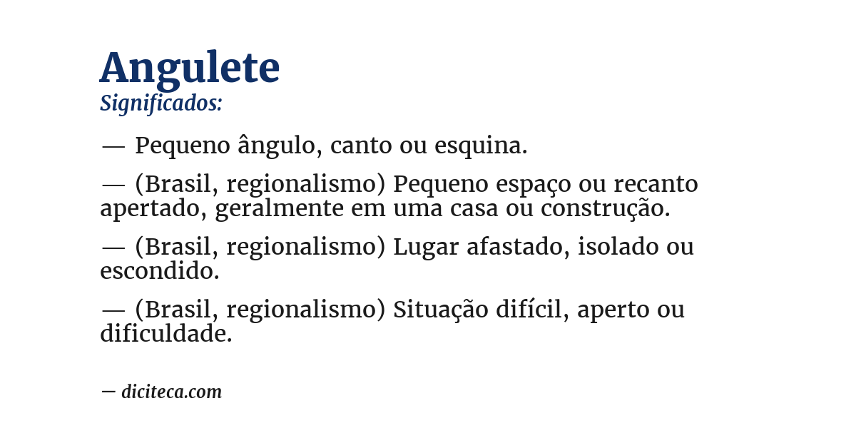Significado de angulete
