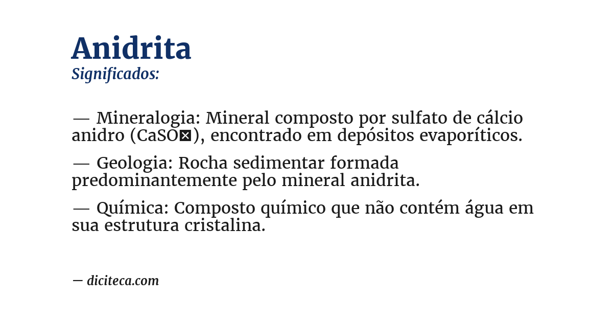 Significado de anidrita