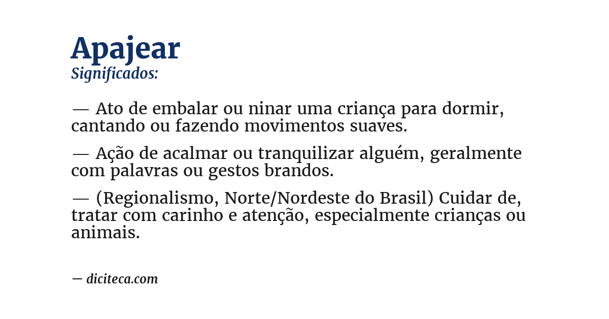 Significado de apajear