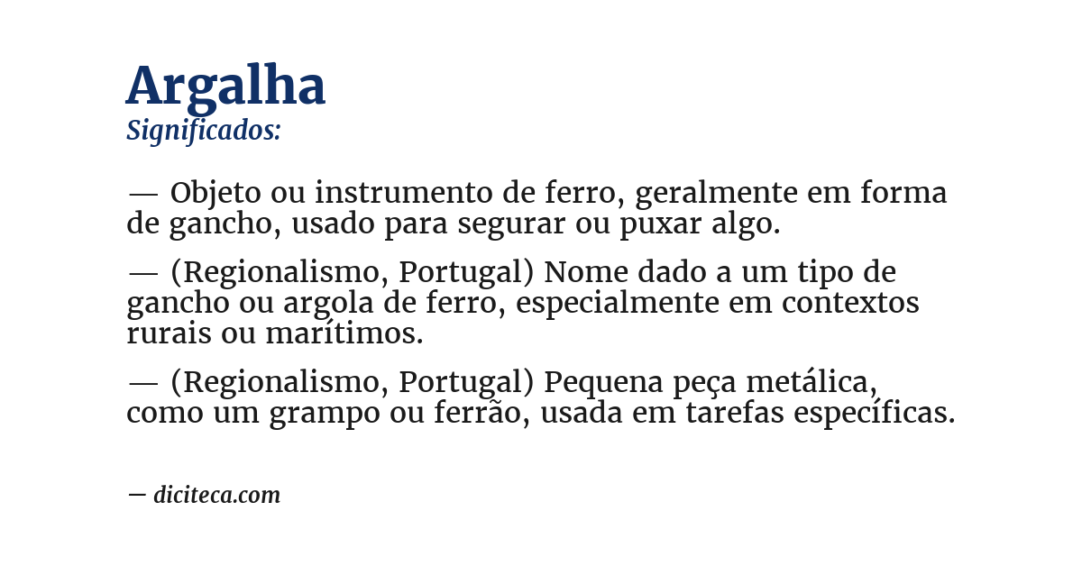 Significado de argalha