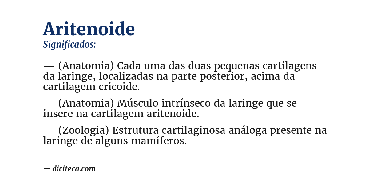 Significado de aritenoide