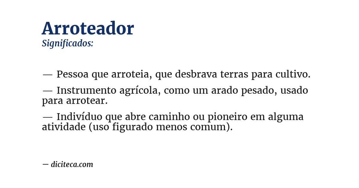 Significado de arroteador