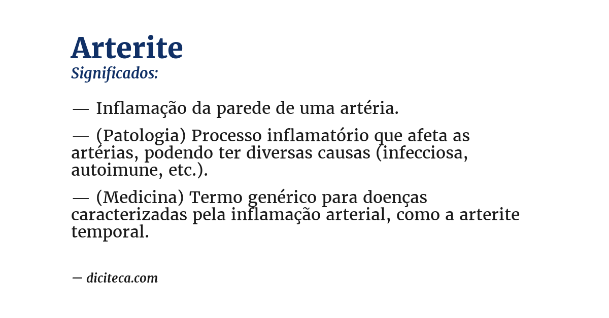 Significado de arterite
