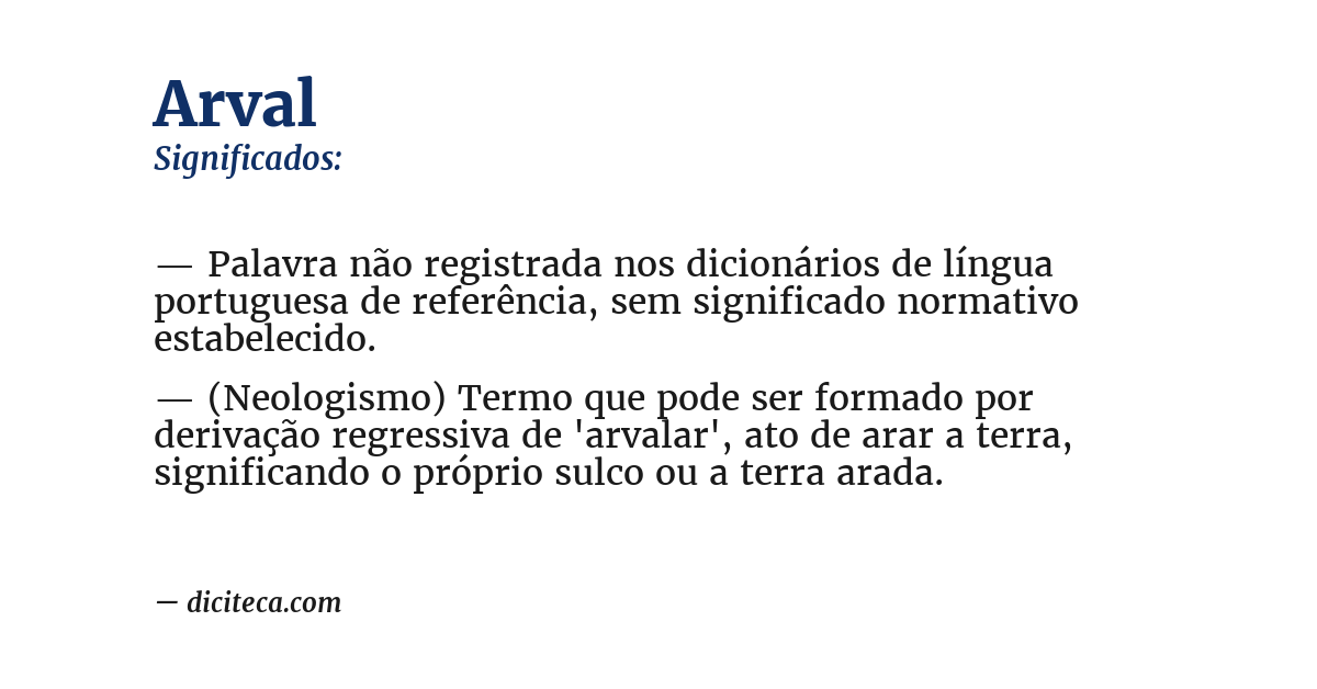 Significado de arval