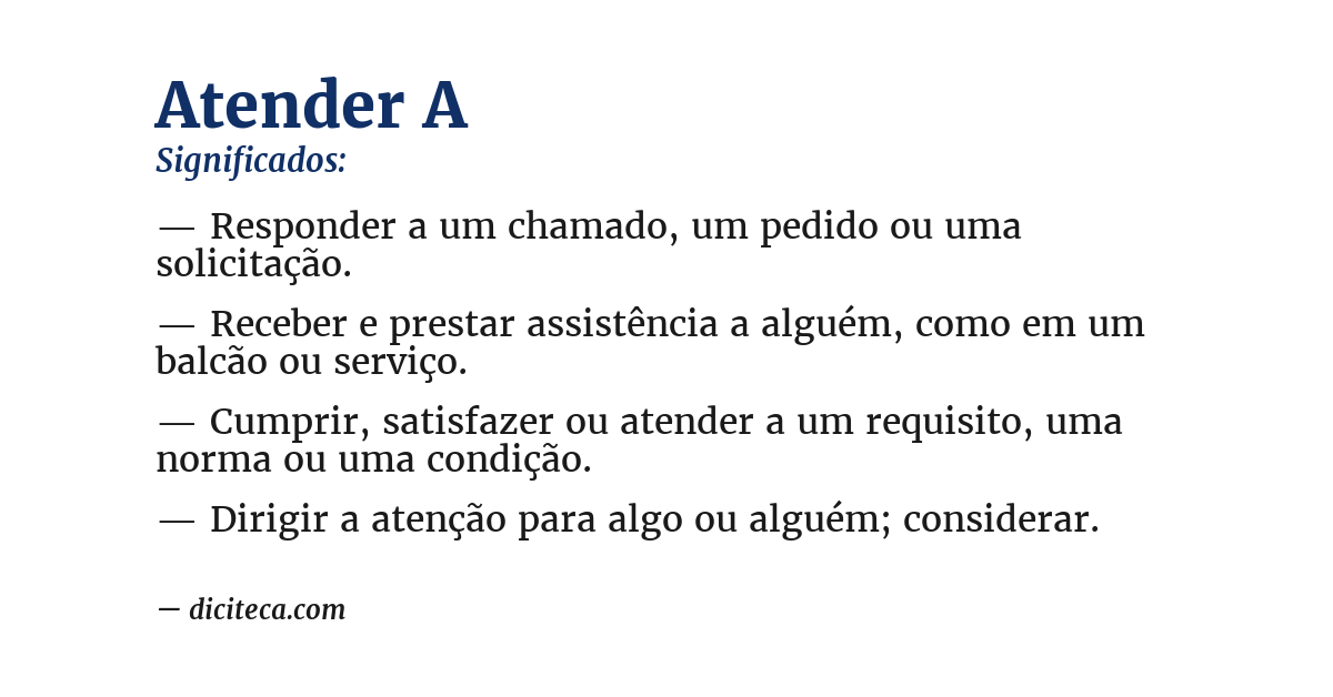 Significado de atender a