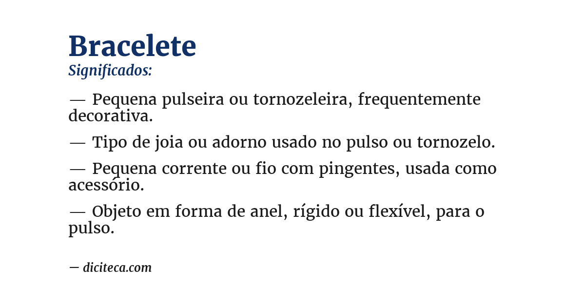 Significado de bracelete