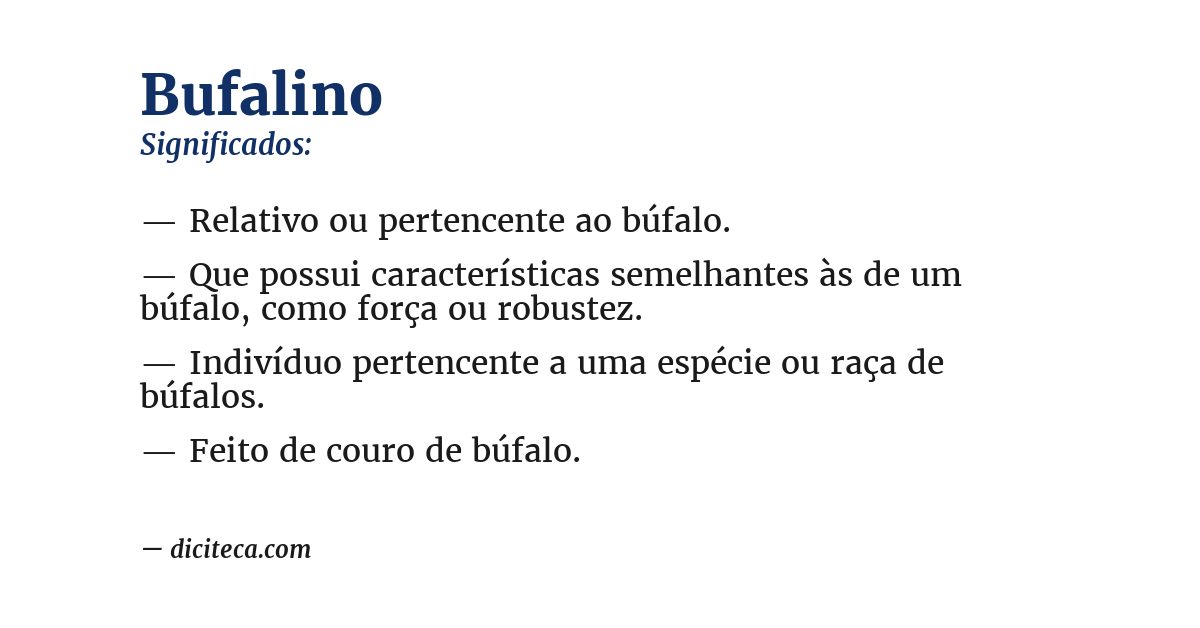 Significado de bufalino