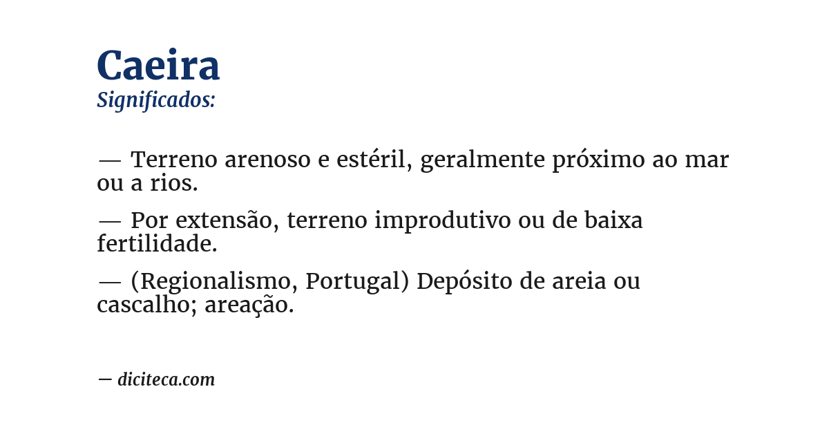 Significado de caeira