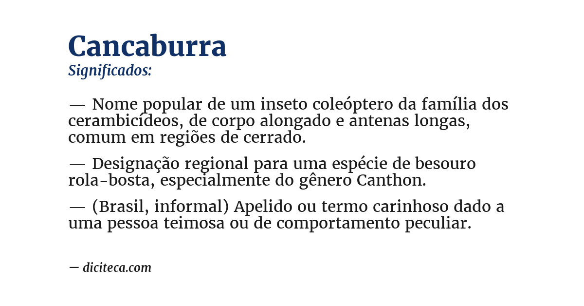 Significado de cancaburra