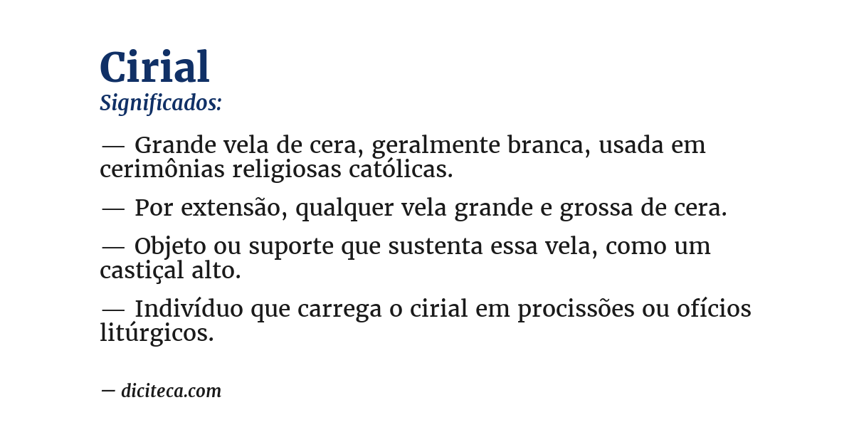 Significado de cirial