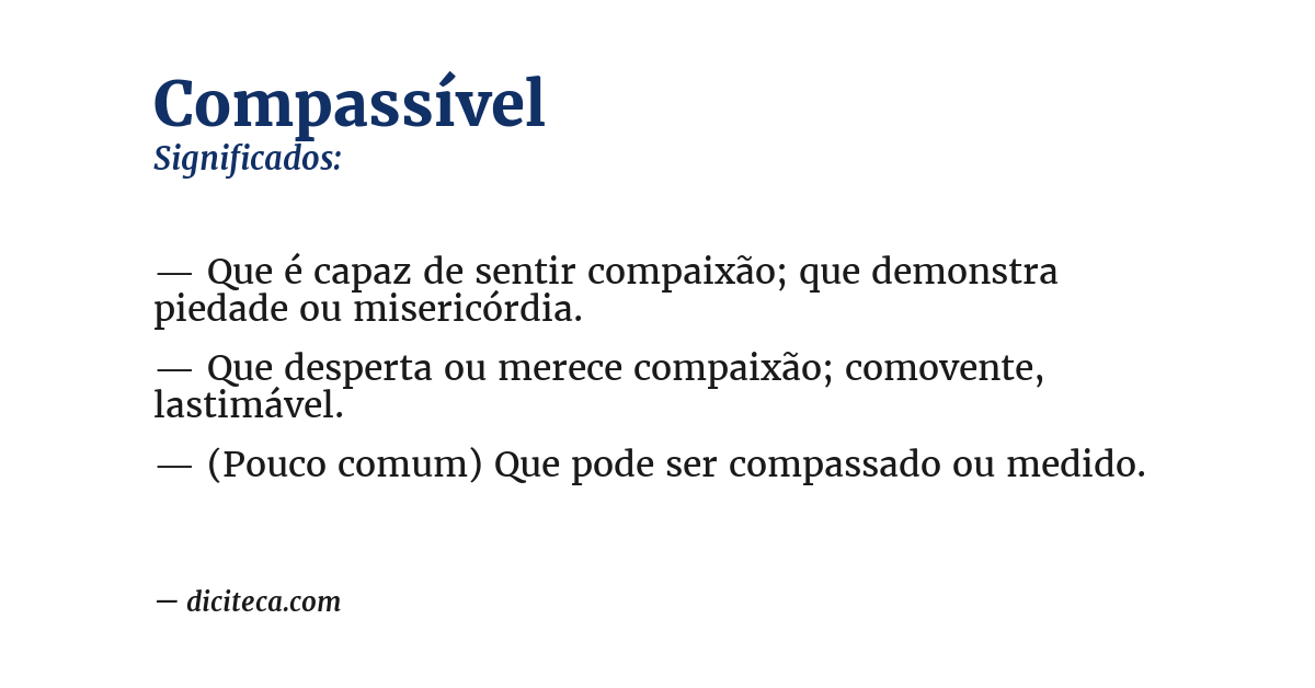 Significado de compassível