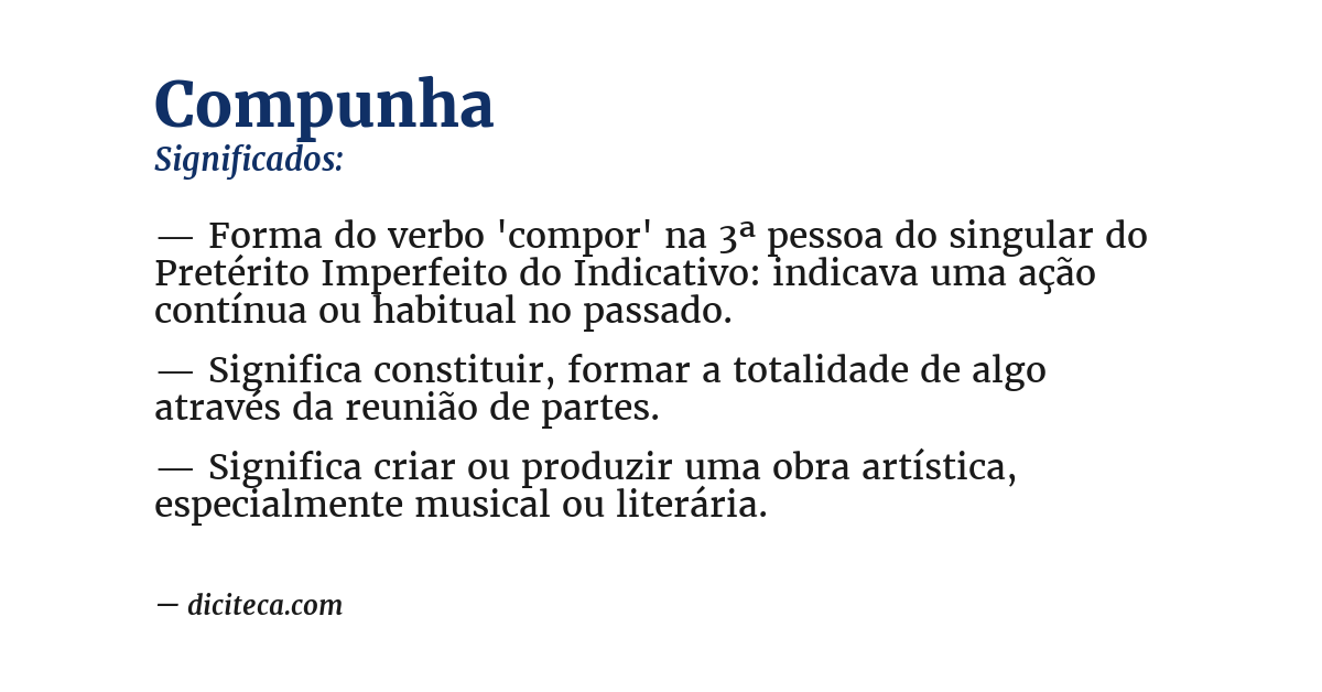 Significado de compunha